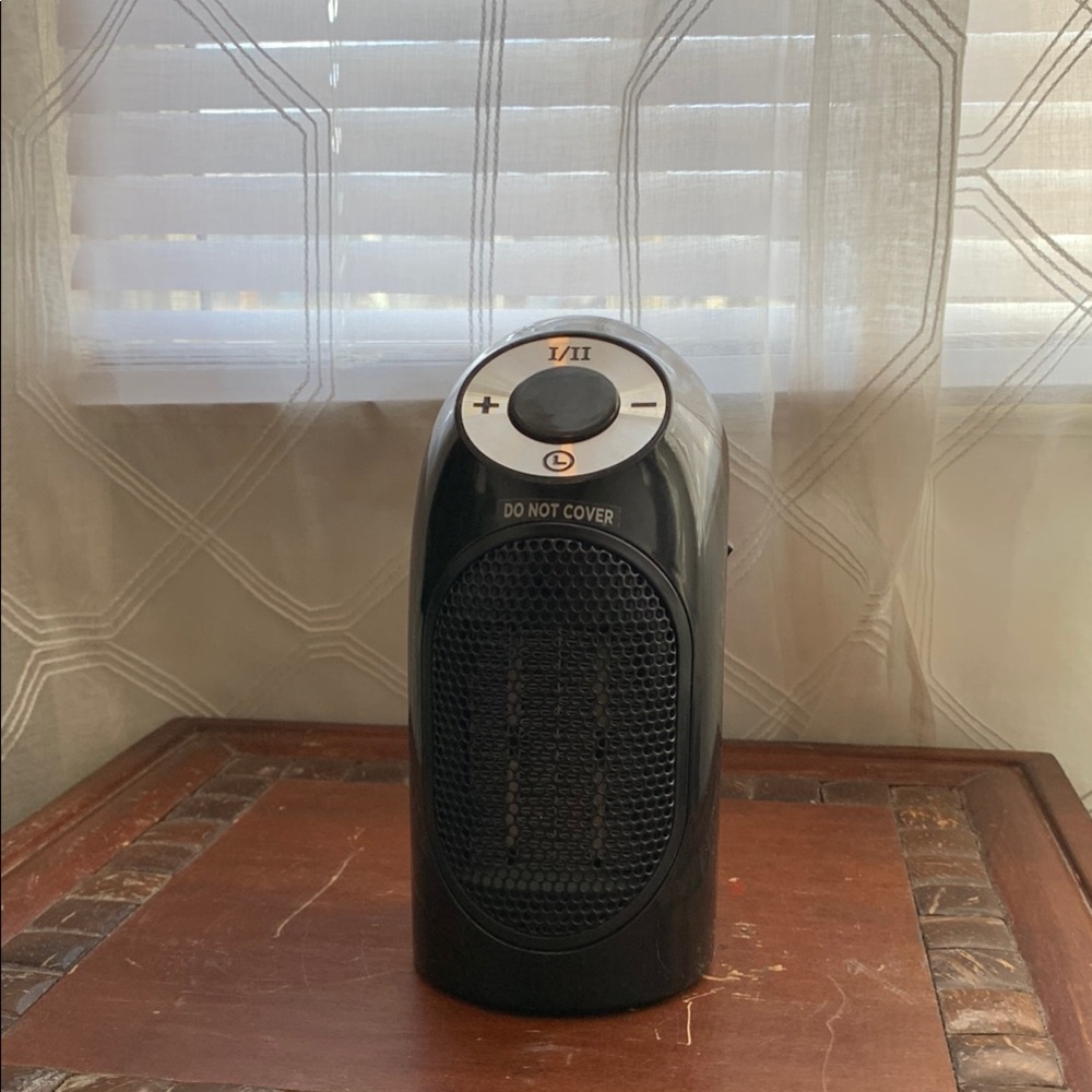 Sleek Black Space Heater